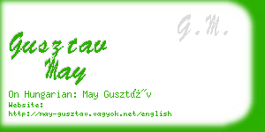 gusztav may business card